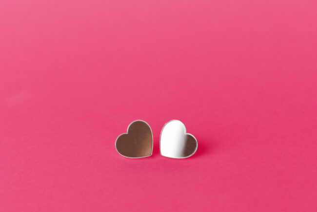 Sydän Nappikorvakorut Hopea peili titiMadam Jewelry Sydän Nappikorvakorut Hopea peili titiMadam Jewelry