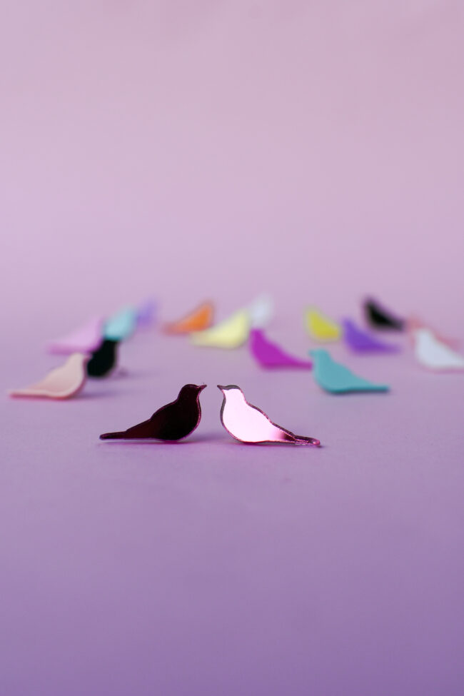 Tyylikkäät Pienet Ben Lintu Pienet Eläin Nappikorvakorut Pinkki Peili titiMadam Jewelry Tyylikkäät Pienet Ben Lintu Pienet Eläin Nappikorvakorut Pinkki Peili titiMadam Jewelry