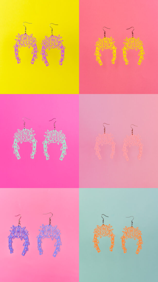 Isot Statement Onnenkenkä korvakorut pastelli titiMadam Isot Statement Onnenkenkä korvakorut pastelli titiMadam