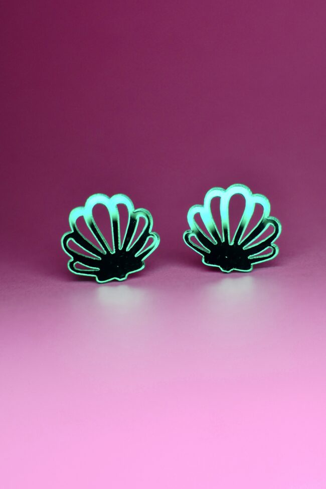 Simpukka Nappikorvakorut Vihreä Peili titiMadam Jewelry Simpukka Nappikorvakorut Vihreä Peili titiMadam Jewelry