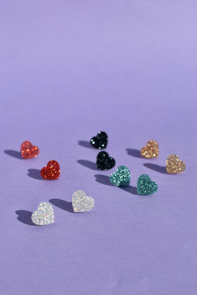 Pienet Sydän Glitter Nappikorvakorut titiMadam Jewelry Pienet Sydän Glitter Nappikorvakorut titiMadam Jewelry