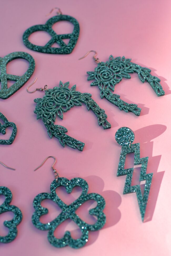 Salama Onnenkenkä Onnenapila Isot Korvakorut Hopea Peili titiMadam Jewelry Salama Isot Korvakorut Hopea Peili titiMadam Jewelry