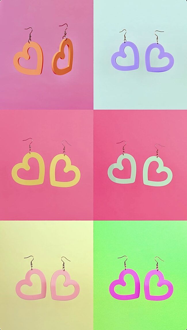 Sydän korvakorut pastellisävyissä titiMadam Jewelry Sydän korvakorut pastellisävyissä titiMadam Jewelry