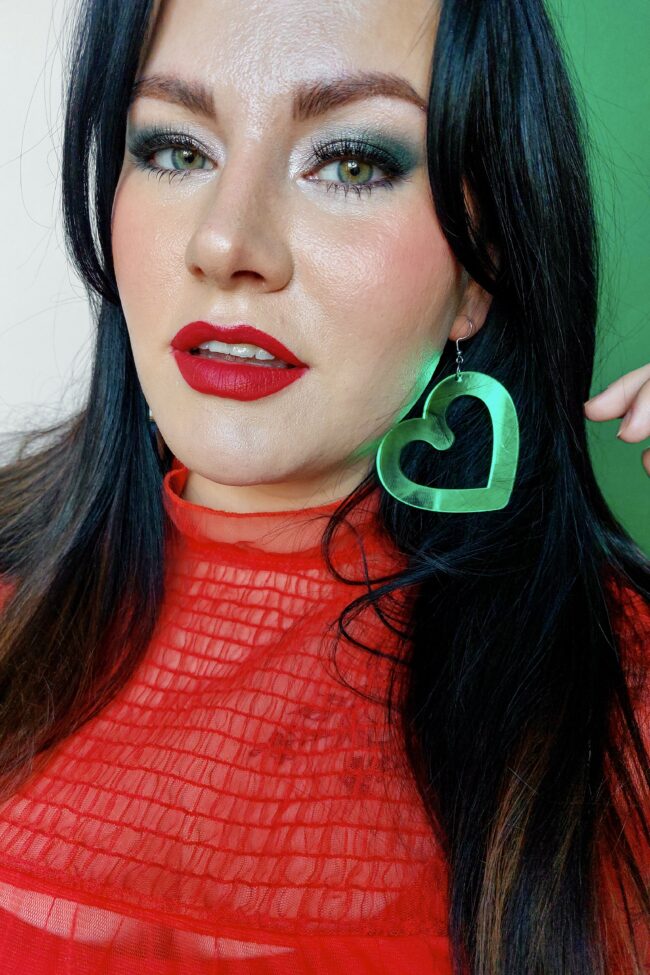 Sydän korvakorut vihreä peili sävyssä titiMadam Jewelry Sydän korvakorut vihreä peili sävyssä titiMadam Jewelry