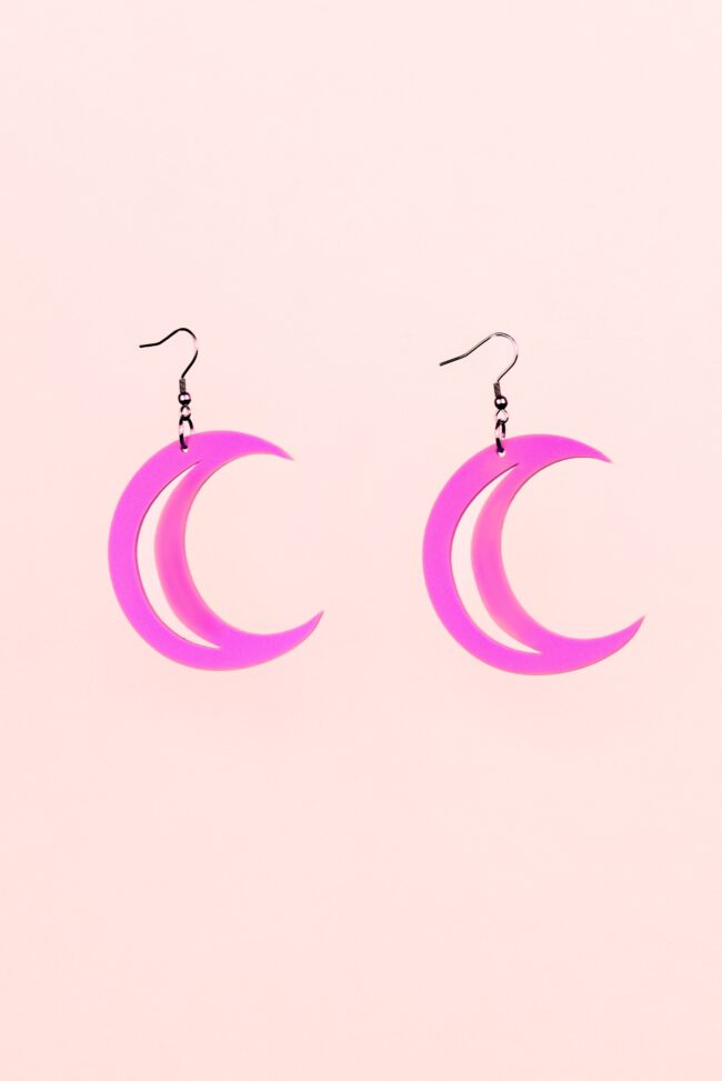 Isot Kuu Korvakorut Purkkapinkki titiMadam Isot Kuu Korvakorut Purkkapinkki titiMadam Jewelry