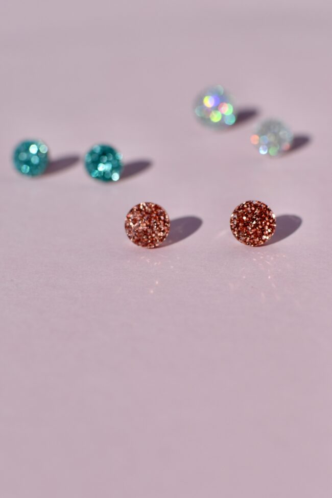 Pyöreät Glitter Nappikorvakorut Pienet titiMadam Jewelry Pyöreät Glitter Nappikorvakorut Pienet titiMadam Jewelry