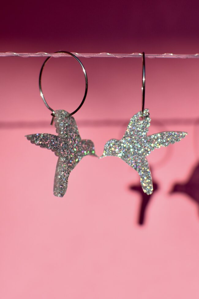 Vilma Kolibri Pienet Roikkuvat Korvakorut Hopea Glitter titiMadam Jewelry Vilma Kolibri Pienet Roikkuvat Korvakorut Hopea Glitter titiMadam Jewelry