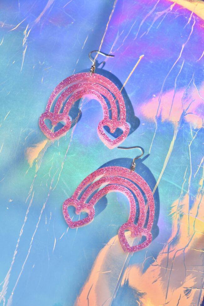 Isot Glitter Sateenkaari Korvakorut Vaaleanpunainen titiMadam Jewelry Isot Glitter Sateenkaari Korvakorut Vaaleanpunainen titiMadam Jewelry