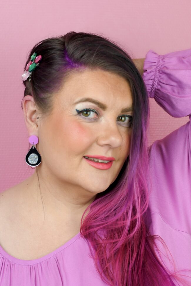 Moniväriset kauniit DOPPY hopea glitter korvakorut titiMadam Moniväriset kauniit DOPPY hopea glitter korvakorut titiMadam