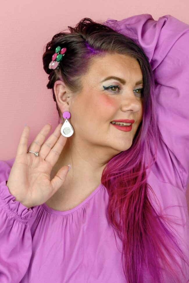 Moniväriset kauniit DOPPY hopeiset glitter korvakorut titiMadam Moniväriset kauniit DOPPY hopeiset glitter korvakorut titiMadam