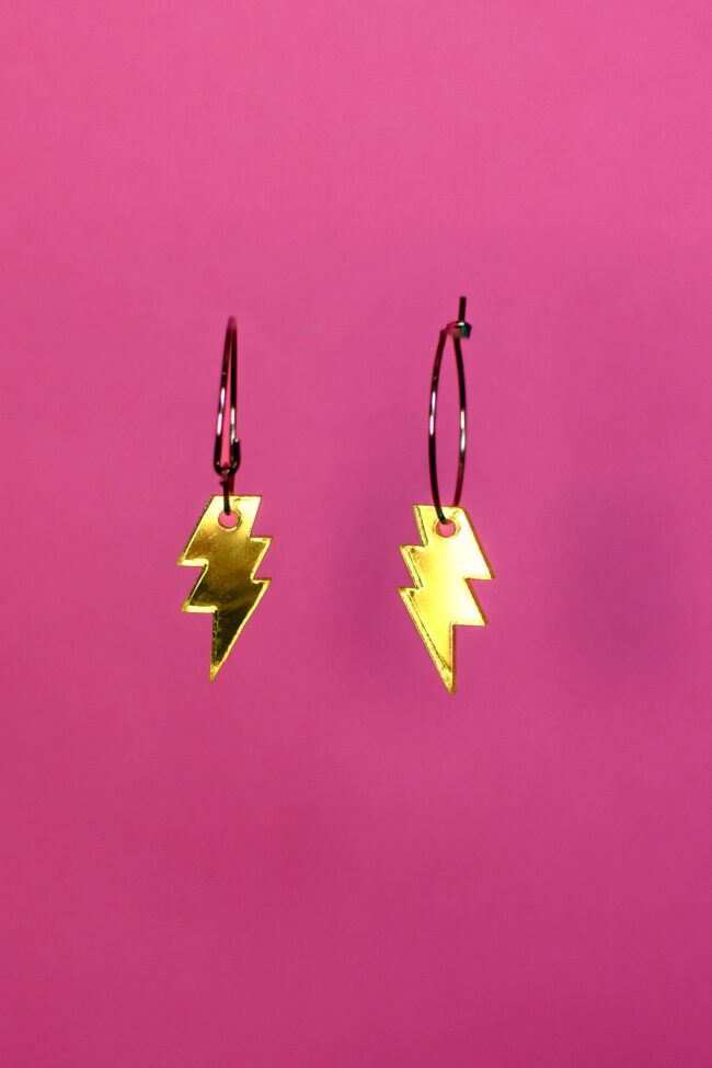 Pienet Roikkuvat Salama Korvakorut Keltainen Peili titiMadam Jewelry Pienet Roikkuvat Salama Korvakorut Keltainen Peili titiMadam Jewelry