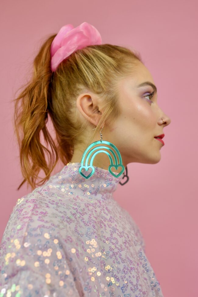 Sateenkaari Isot Näyttävät Korvakorut Vihreä Peili titiMadam Jewelry Sateenkaari Isot Näyttävät Korvakorut Vihreä Peili titiMadam Jewelry