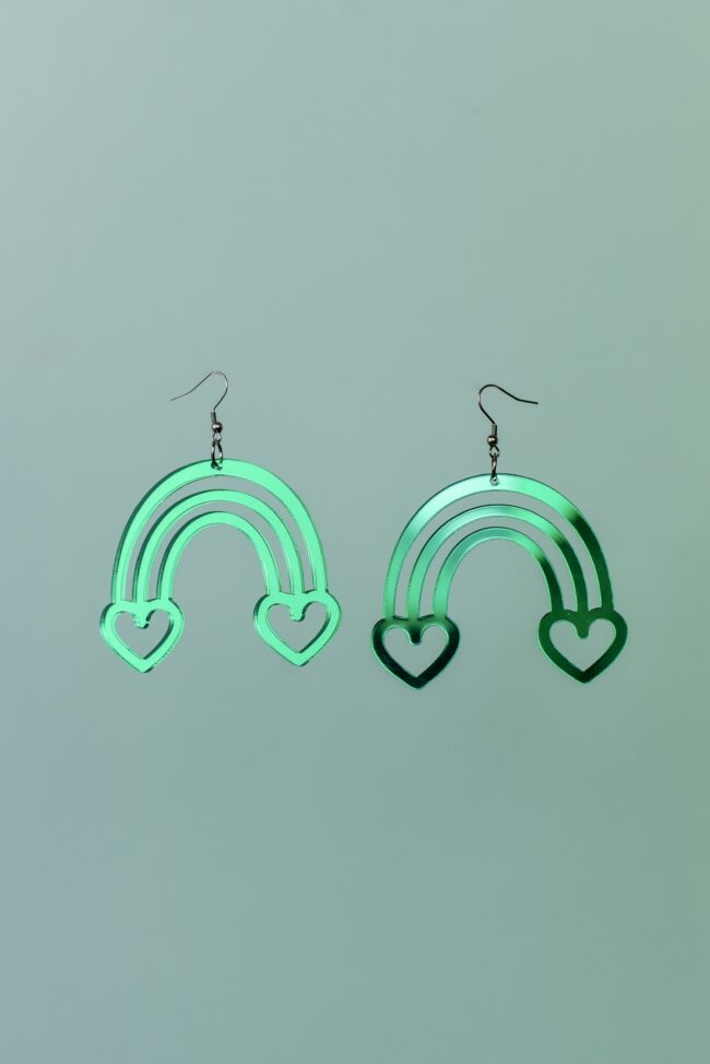 Sateenkaari Isot Statement Korvakorut Vihreä Peili titiMadam Jewelry Sateenkaari Isot Statement Korvakorut Vihreä Peili titiMadam Jewelry