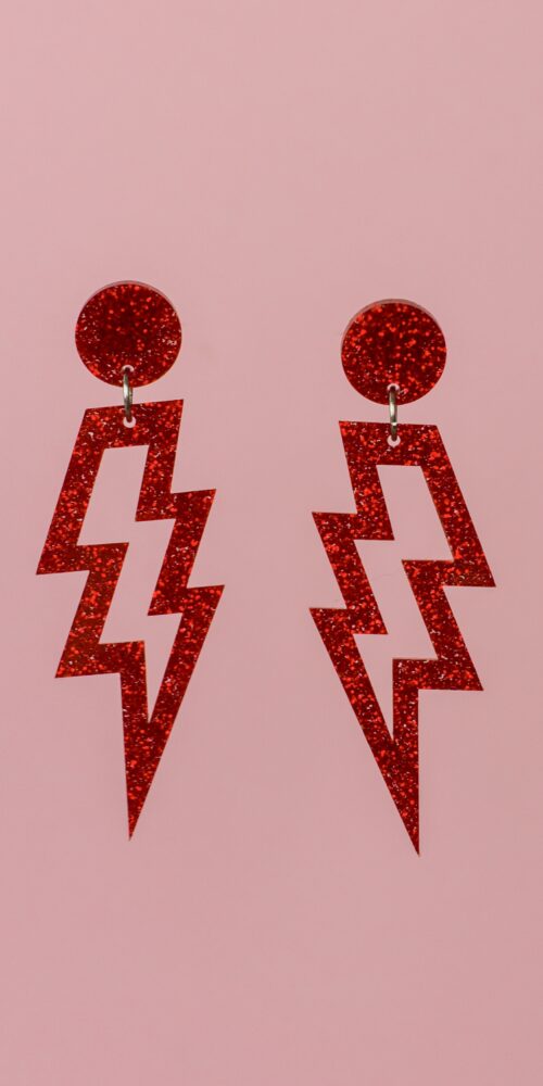 Isot Näyttävät Suomalaiset Glitter Korvakorut Salama - titiMadam Jewelry