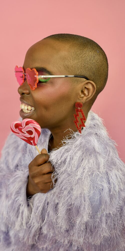 Kotimainen Design Näyttävät Salama Glitter Korvakorut Punainen - titiMadam Jewelry