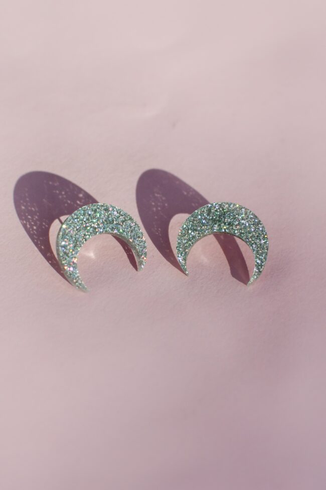 Pienet Glitter Kuu Nappikorvakorut Hopea titiMadam Jewelry Pienet Glitter Kuu Nappikorvakorut Hopea titiMadam Jewelry