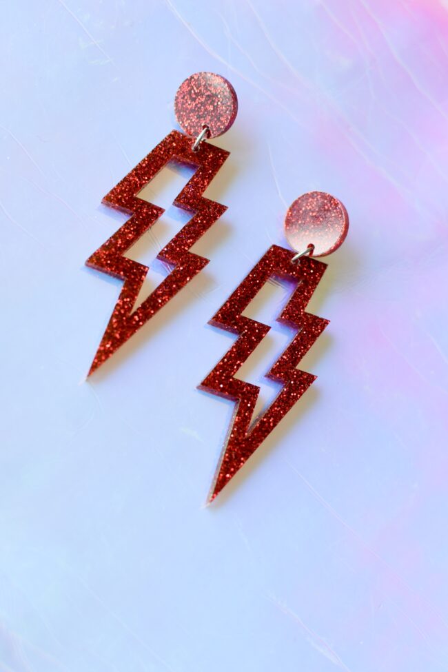 Glitter Salama punaiset korvakorut titiMadam Jewelry Glitter Salama punaiset korvakorut titiMadam Jewelry