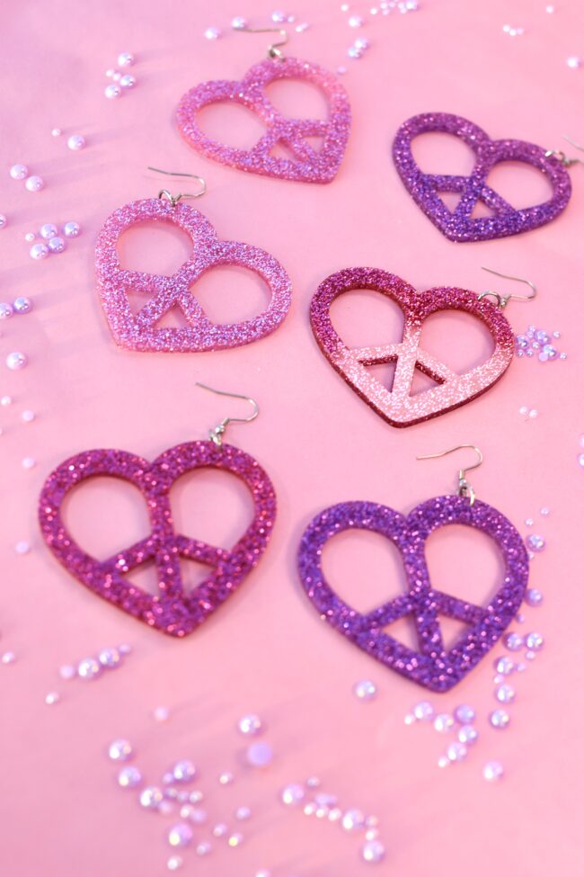 Isot Glitter Peace Korvakorut titiMadam Isot Glitter Peace Korvakorut titiMadam