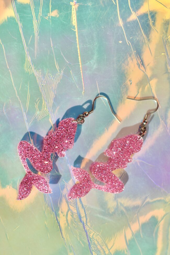 Merenneito Korvakorut Glitter Vaaleanpunainen titiMadam Merenneito Korvakorut Glitter Vaaleanpunainen titiMadam