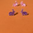 Pauliina Pupu Pienet eläin nappikorvakorut liila glitter titiMadam
