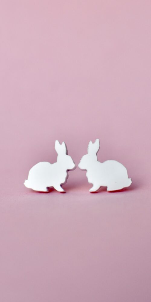 Pauliina Pupu Pienet eläin nappikorvakorut valkoinen titiMadam