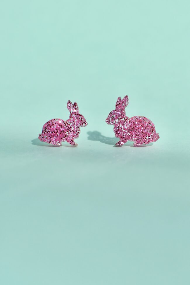 Pauliina Pupu Pienet glitter nappikorvakorut vaaleanpunainen titiMadam Pauliina Pupu Pienet glitter nappikorvakorut vaaleanpunainen titiMadam