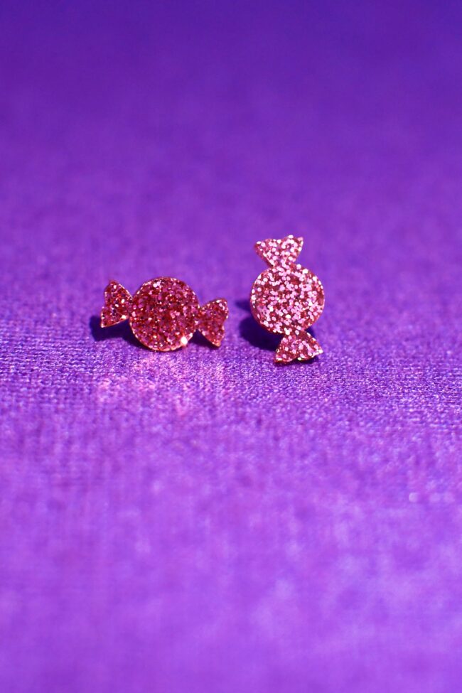 Pienet Glitter Karkki Korvakorut Pinkki Pienet Glitter Karkki Korvakorut Pinkki titiMadam