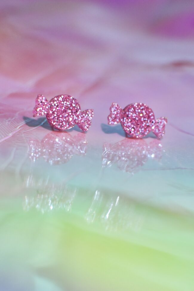 Pienet Glitter Karkki Korvakorut titiMadam Pienet Glitter Karkki Korvakorut Vaaleanpunainen titiMadam