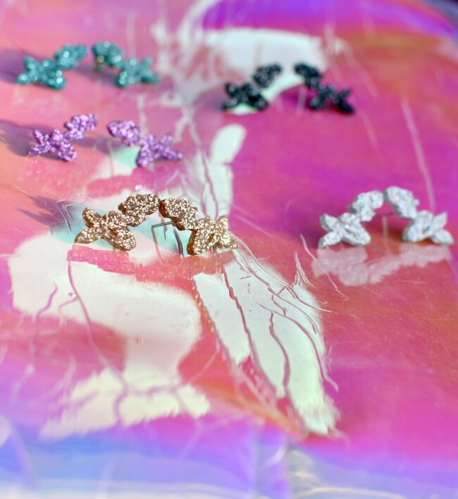 Pienet Glitter Merenneito Nappikorvakorut Useita Värejä titiMadam Pienet Glitter Merenneito Nappikorvakorut Useita Värejä titiMadam