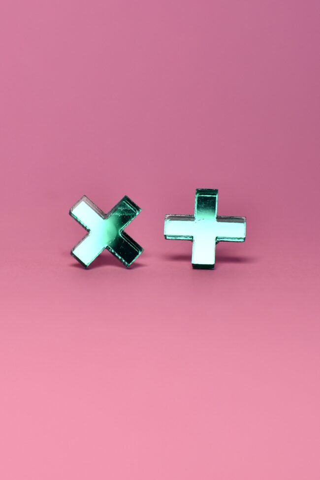 Pienet Ruksi Nappikorvakorut vihreä peili titiMadam Pienet Ruksi Nappikorvakorut vihreä peili titiMadam