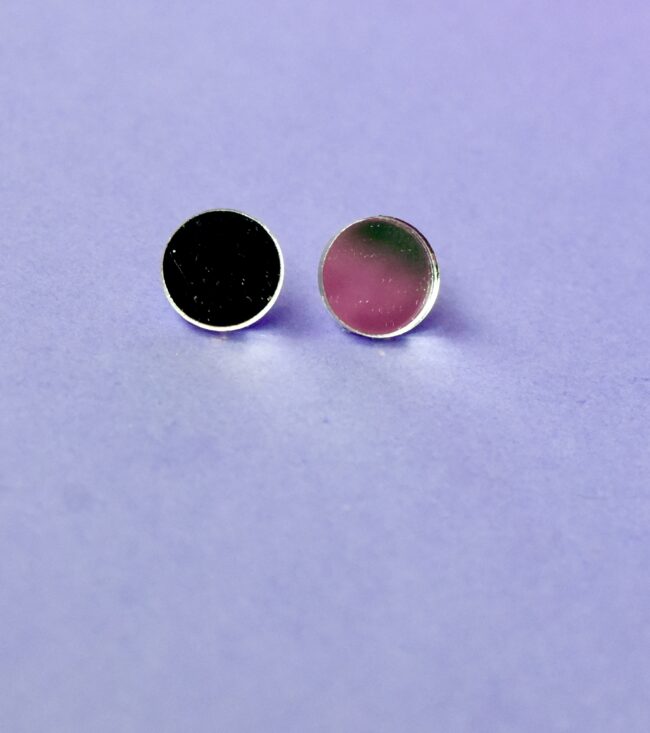 Pyöreät Isot Nappikorvakorut Hopea Peili titiMadam Jewelry Pyöreät Isot Nappikorvakorut Hopea Peili titiMadam Jewelry