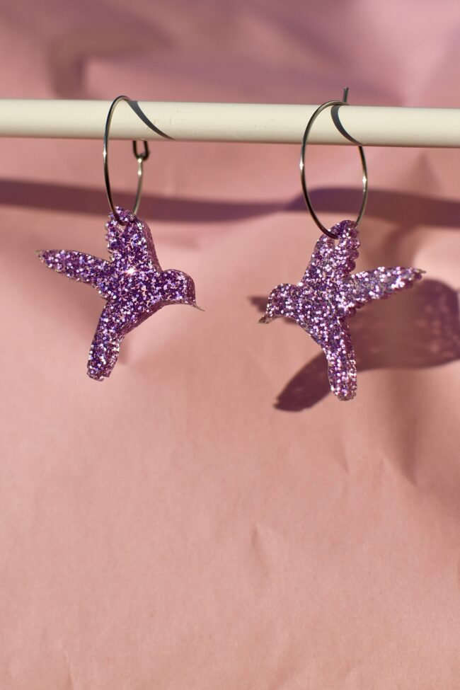 Vilma Kolibri Pienet Glitter Korvakorut liila titiMadam Vilma Kolibri Pienet Glitter Korvakorut liila titiMadam