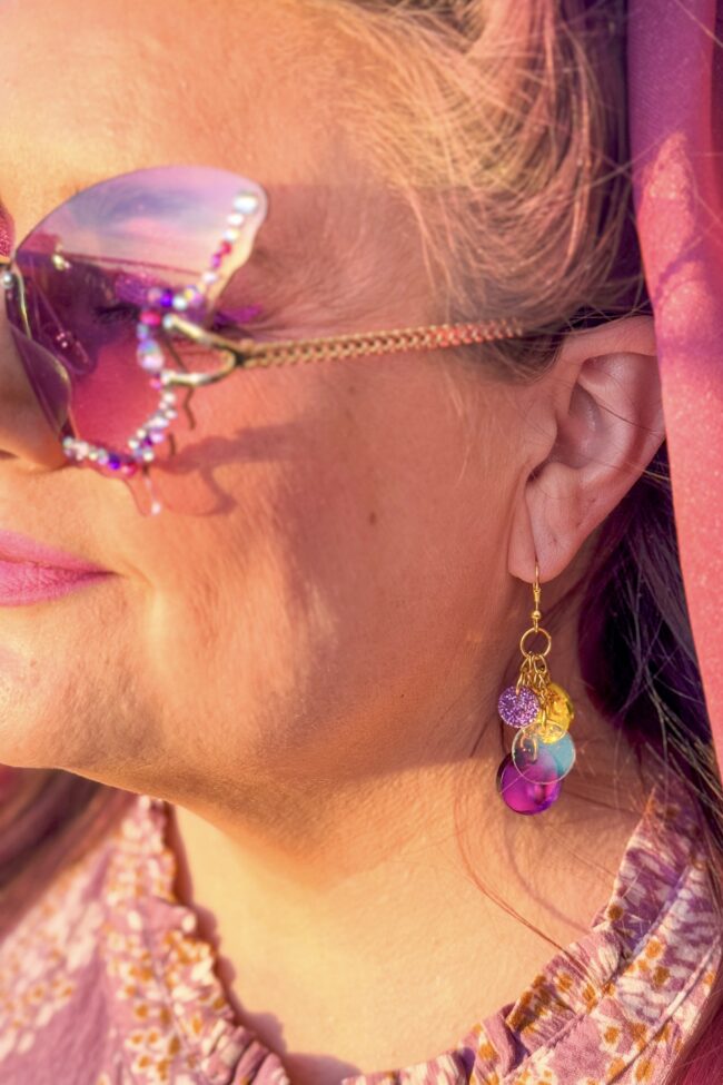 DOP BASIC Golden Lilac glitter korvakorut titiMadam Jewelry DOP BASIC Golden Lilac glitter korvakorut titiMadam Jewelry