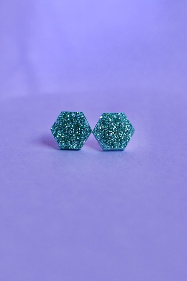 Glitter Kuutio Nappikorvakorut jade titiMadam Jewelry Glitter Kuutio Nappikorvakorut jade titiMadam Jewelry