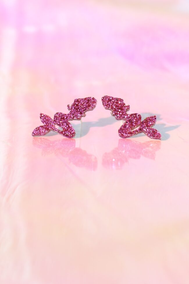 Glitter Merenneito Nappikorvakorut pinkki titiMadam Glitter Merenneito Nappikorvakorut pinkki titiMadam