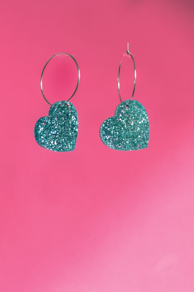 Pienet Glitter Sydän Korvakorut Jade titiMadam Pienet Sydän Glitter Korvakorut Jade titiMadam Jewelry