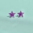 Pienet Glitter Tähti Nappikorvakorut liiila titiMadam