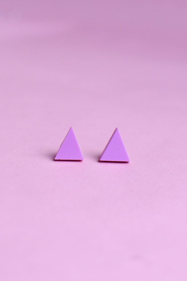 Pienet Kolmio Nappikorvakorut purkkapinkki titiMadam Pienet Kolmio Nappikorvakorut purkkapinkki titiMadam