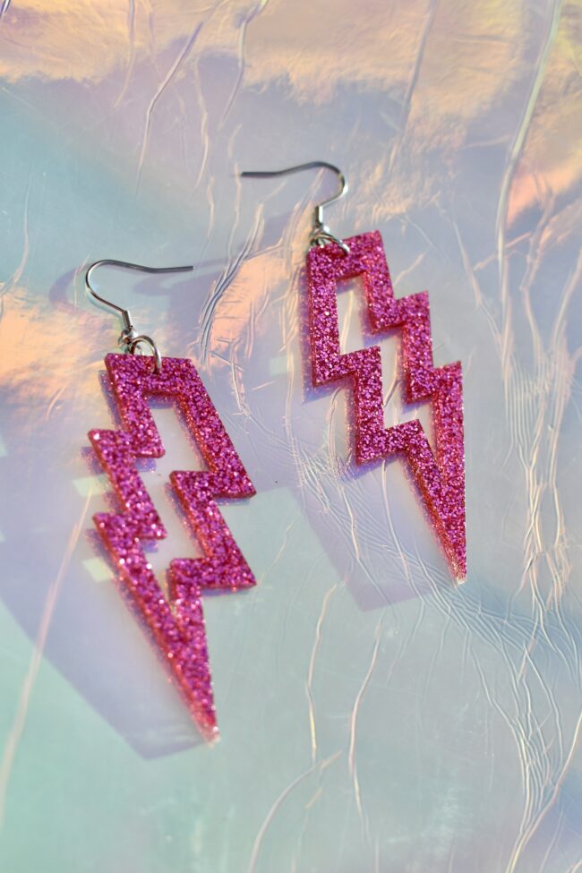 Salama koukulla pinkki glitter Iso Salama koukulla pinkki glitter titiMadam