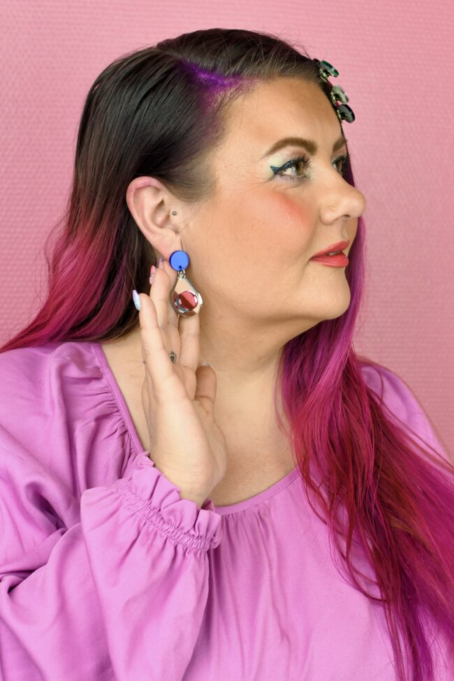 DOPPY uniikit kauniit korvakorut hopea pinkki titiMadam DOPPY uniikit kauniit korvakorut hopea pinkki titiMadam