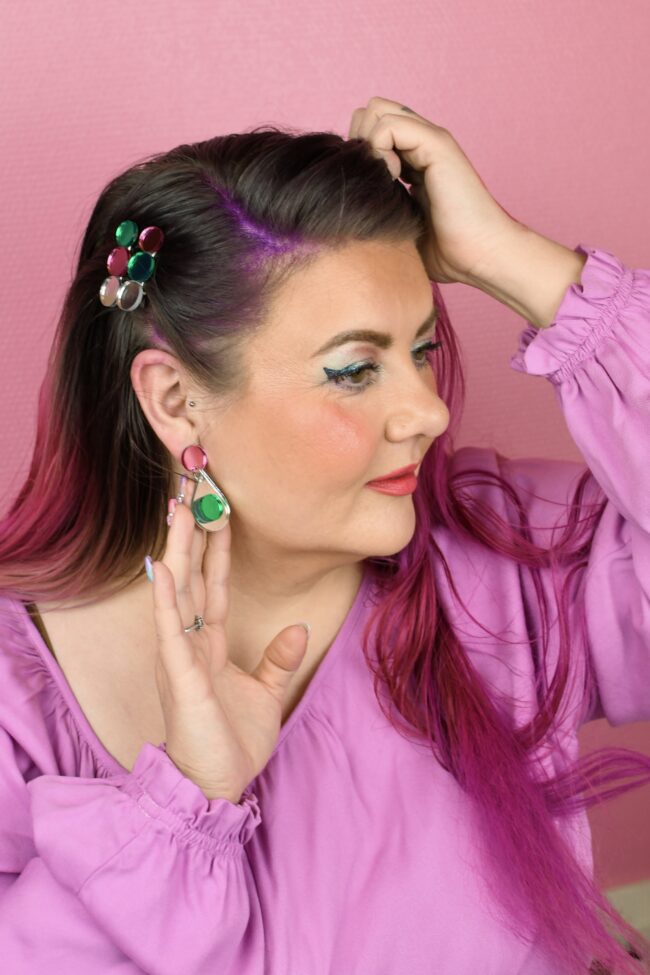 DOPPY uniikit kauniit korvakorut vihreä pinkki titiMadam DOPPY uniikit kauniit korvakorut vihreä pinkki titiMadam