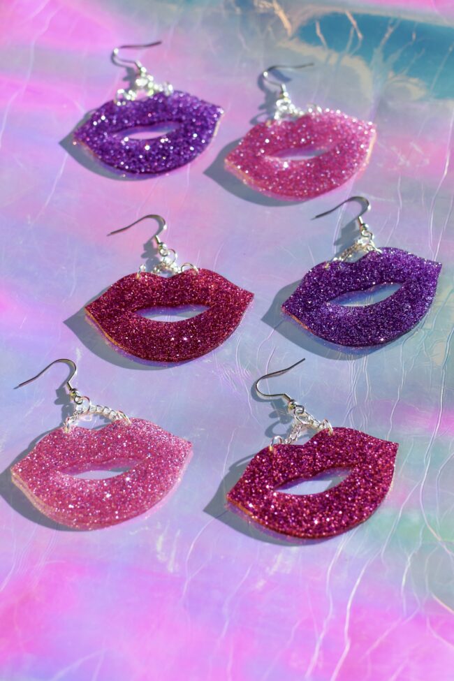 Glitter Huulet näyttävät korvakorut titiMadam Jewelry Glitter Huulet näyttävät korvakorut titiMadam Jewelry