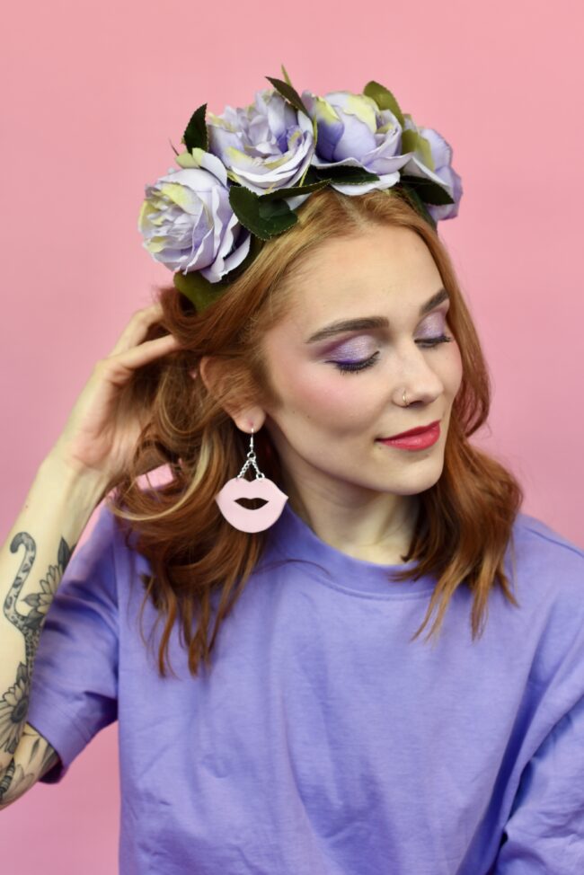 Isot vaaleanpunaiset Huulet korvakorut titiMadam Isot vaaleanpunaiset Huulet korvakorut titiMadam