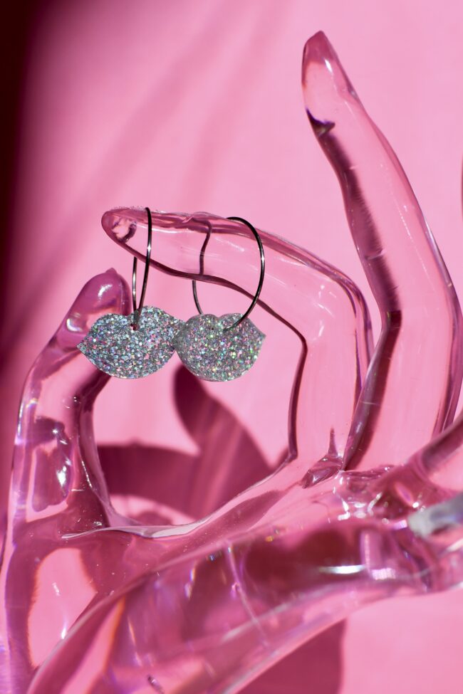 Pienet Glitter Huulet Korvakorut Renkaalla Hopea titiMadam Jewelry Pienet Glitter Huulet Korvakorut Renkaalla Hopea titiMadam Jewelry