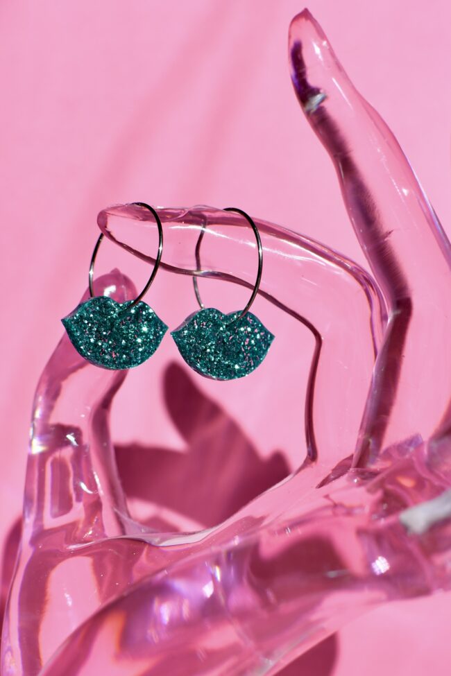 Pienet Glitter Huulet Korvakorut Renkaalla Jade titiMadam Jewelry Pienet Glitter Huulet Korvakorut Renkaalla Jade titiMadam Jewelry