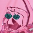 Pienet Glitter Huulet Korvakorut Renkaalla Jade titiMadam Jewelry