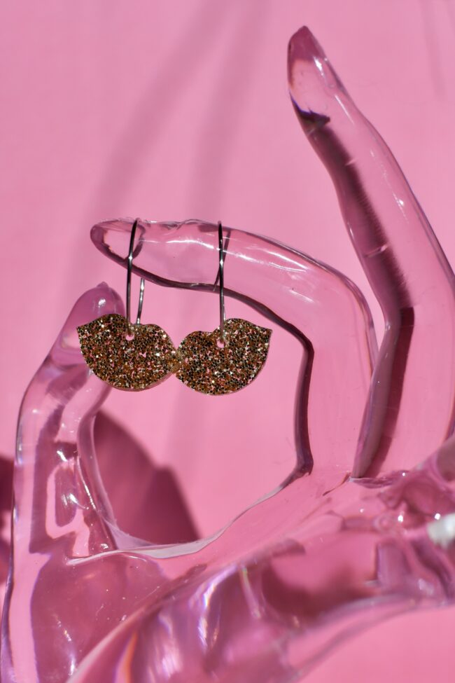 Pienet Glitter Huulet Korvakorut Renkaalla Kulta titiMadam Jewelry Pienet Glitter Huulet Korvakorut Renkaalla Kulta titiMadam Jewelry