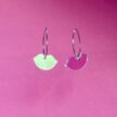 Pienet Huulet korvakorut renkaalla hologram iridescent titiMadam Jewelry