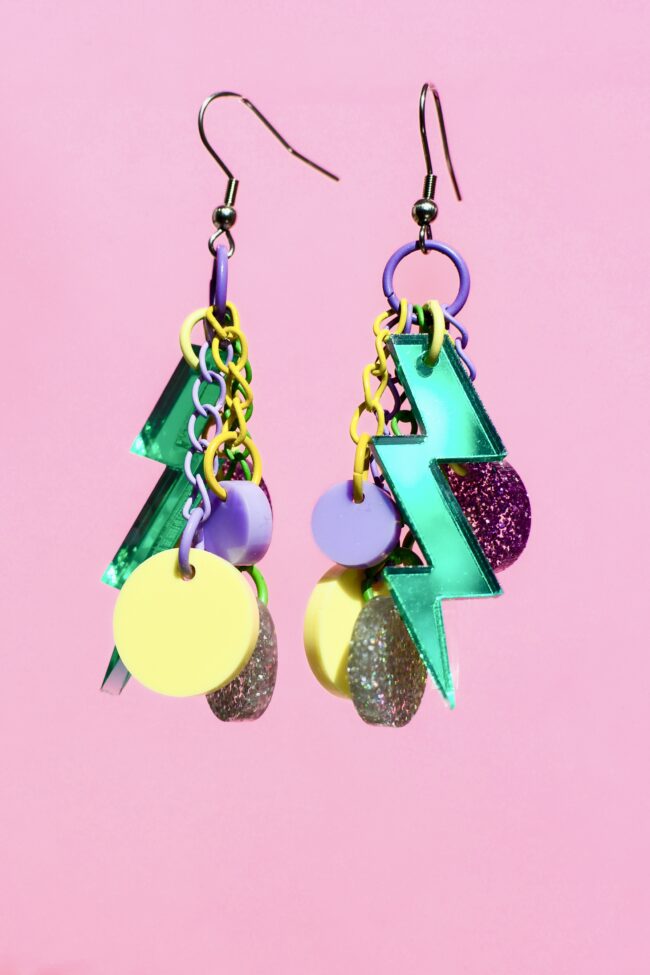 Näyttävät värikkäät DOP Lightning festival korvakorut titiMadam Näyttävät värikkäät DOP Lightning festival korvakorut titiMadam