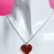 Pieni Glitter punainen Sydän Kaulakoru itiMadam Jewelry